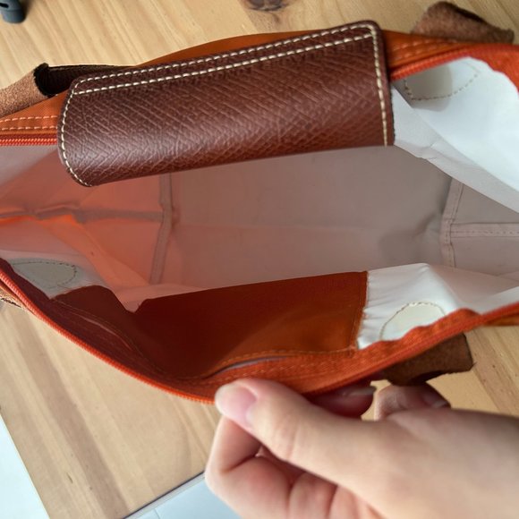 Longchamp Le Pliage | Orange Shoulder Tote Bag - Picture 9 of 13